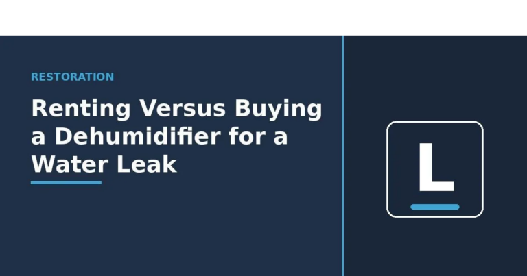 Renting Versus Buying a Dehumidifier for a Water Leak